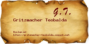 Gritzmacher Teobalda névjegykártya